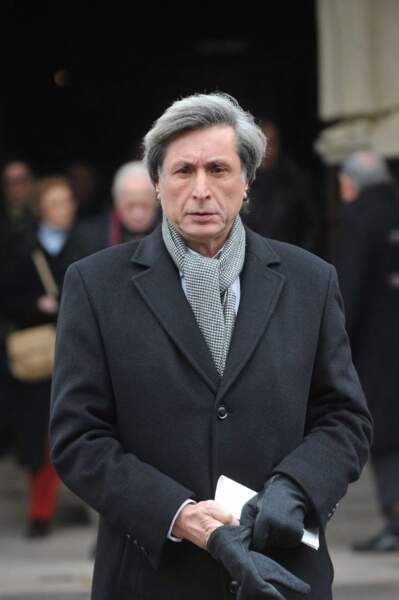 Patrick de Carolis lors des obsèques de Jacques Chancel, en l'église Saint-Germain-des-Prés, le 6 janvier 2015