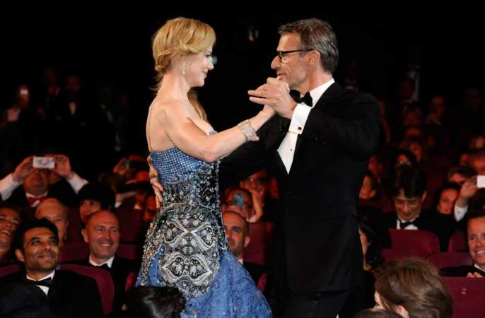 Lambert Wilson, maître de cérémonie, a offert quelques pas de danse à Nicole Kidman. 