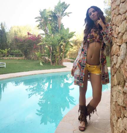 Mais c'était aussi la fête au bikini sur Instagram ! Leila Ben Khalifa en mode gipsy. 