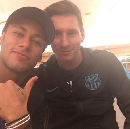 Neymar et son idole : Lionel Messi. 