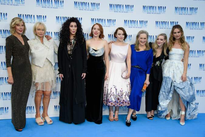 Le casting féminin : Christine Baranski, Judy Craymer, Cher, Jessica Keenan Wynn, Alexa Davies…