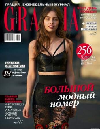 Et tout récemment en Une de l'édition russe de Grazia !