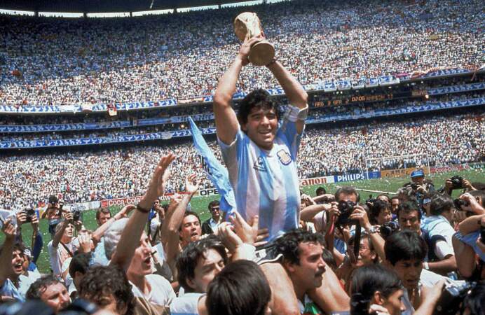 1986 - Diego Armando Maradona capitaine des Argentins vainqueurs de la RFA
