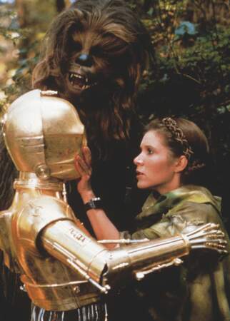 Leia, Chewbacca et C3PO au coeur de la bataille du Retour du Jedi