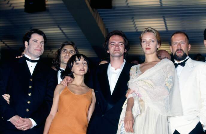 En 1994, Uma Thurman et Quentin Tarantino montent les marches pour "Pulp Fiction".