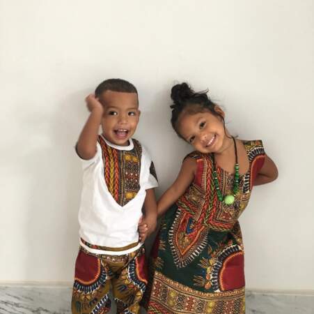 Et les enfants de Booba, Omar et Luna, étaient trop mignons en habits traditionnels sénégalais. 