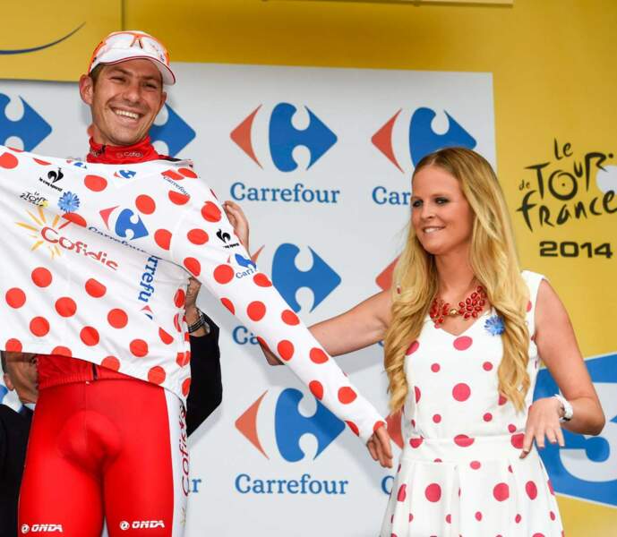 Le Français Cyril Lemoine (Cofidis) a également porté ce maillot à pois sur le Tour de France