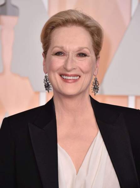 Meryl Streep tout sourire 