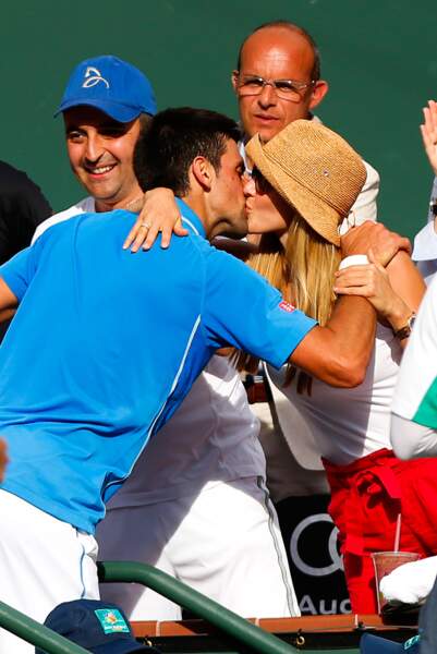 Amour sur les courts pour Novak Djokovic et sa belle Jelena