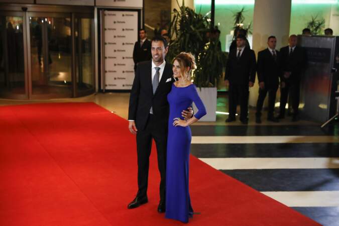 Autre joueur de Barcelone et de la sélection espagnole invité : Sergio Busquets, venu avec sa femme Elena Galera  