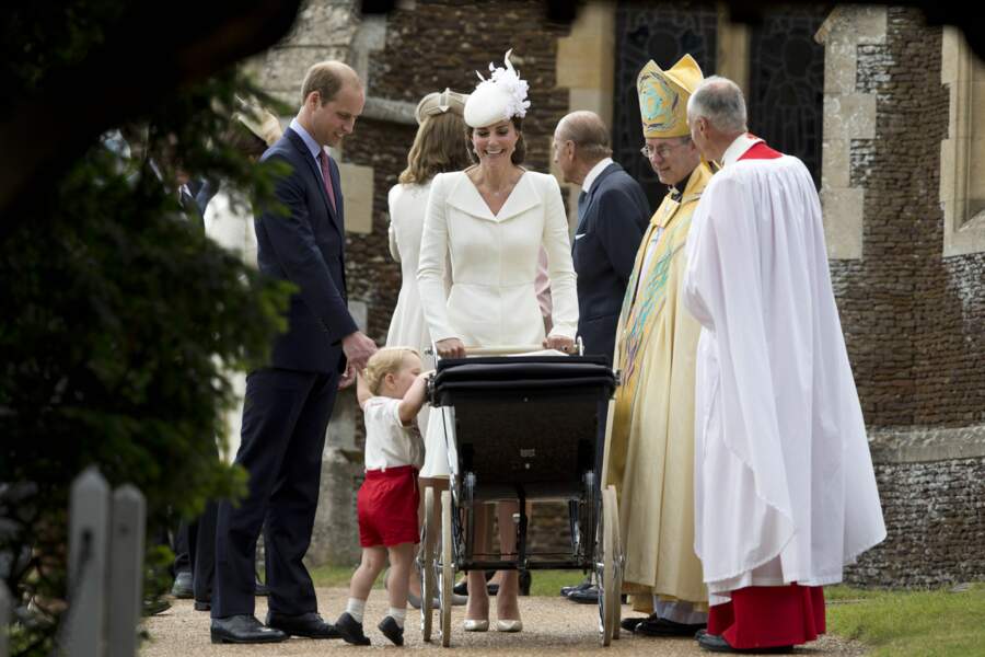 Le duc et la duchesse de Cambridge avec l'archevêque de Cantorbéry Justin Welby 