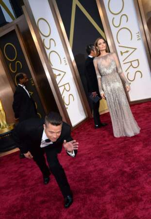 Angelina Jolie et Brad Pitt comme à la maison sur le tapis rouge des Oscars