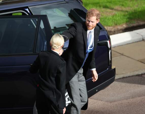 Le prince Harry arrive au mariage de sa cousine