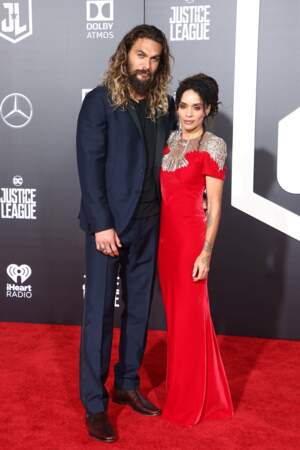 Jason Momoa (Aquaman) avec sa femme, la resplendissante Lisa Bonet