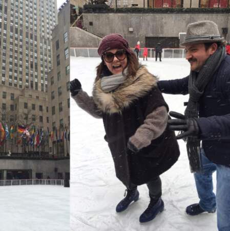 Patinage et fous rires new-yorkais sur la Rockefeller Plaza !