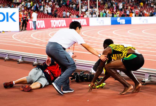 27 août, Impérial sur la piste, Usain Bolt n'a été fauché que par... un segway à Pékin