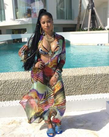 Et Nicki Minaj était prête pour profiter des Îles Turques-et-Caïques. 
