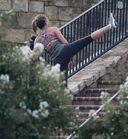 Jennifer Aniston : après l'effort, le stretching 