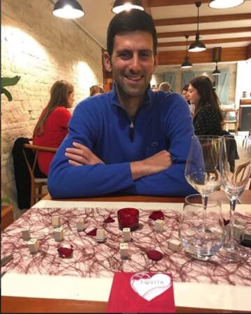 Diner au chandelle pour Novak Djokovic