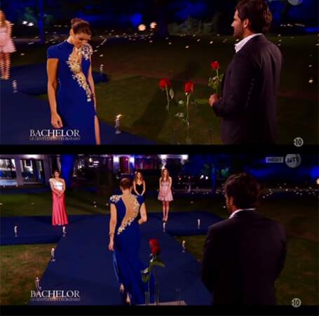 And the winner is : Elodie, du Bachelor. Avec une robe pareille, tu m'étonnes qu'elle ait eu une rose ! 