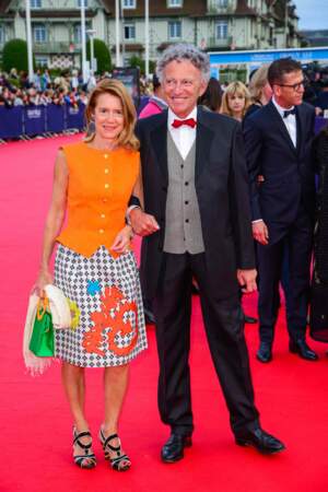 Nelson Monfort et sa femme à la cérémonie d'ouverture du 41ème Festival de Deauville