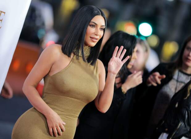 Kim Kardashian en a profité pour faire un coucou à ses fans 
