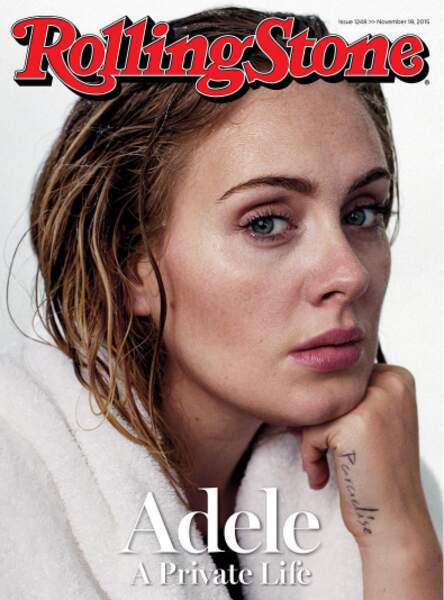 Adèle sans maquillage, pour la couverture du magazine Rolling Stone.