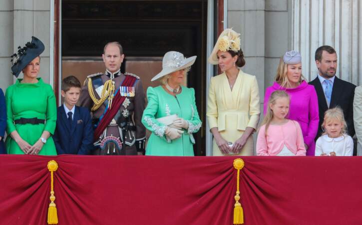 La famille royale était réunie à Buckingham ce samedi 8 juin pour Trooping the Colour