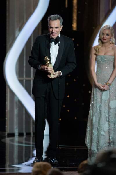 Daniel Day Lewis remporte la statuette du meilleur acteur dans un drame, Lincoln.