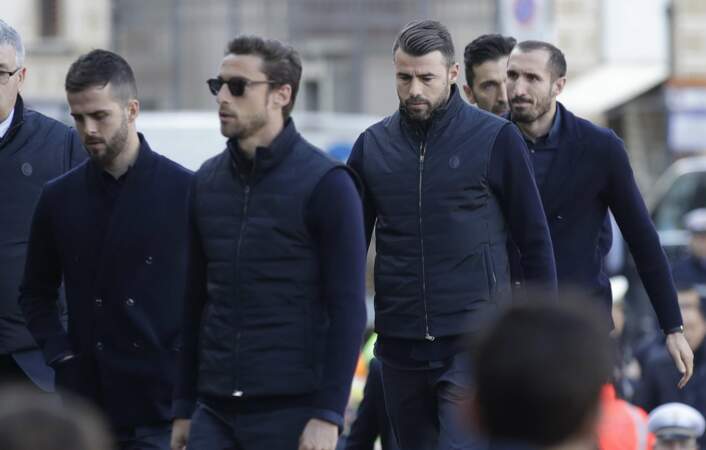 D'autres joueurs de la Juventus Turin étaient présents pour saluer la mémoire de leur confrère