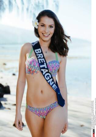 Miss Bretagne, Lea Bizeul lors de la séance photo en maillot de bain