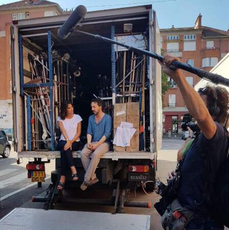 Laurie Cholewa a discuté avec Guillaume Gallienne dans un camion pour son émission ciné. 