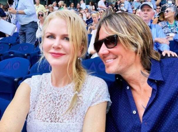 Nicole Kidman et son mari Keith aiment le tennis, mais depuis les tribunes seulement. 