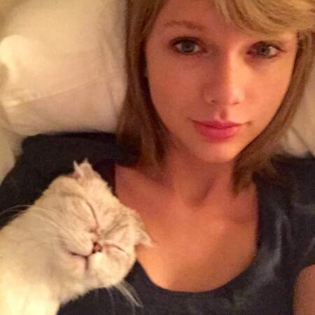 A la neuvième place, Taylor Swift et son chat (2,2 millions de likes).