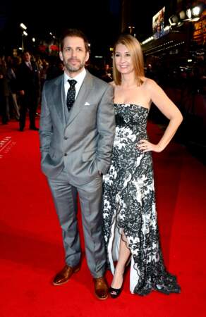 Zack Snyder, le réalisateur du film accompagné de sa femme