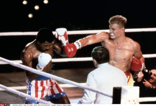 Dolph Lundgren dans la peau d'Ivan Drago, l'adversaire soviétique de Rocky dans Rocky 4 (1985)