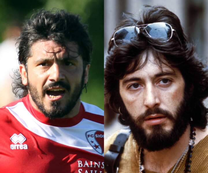 L'Italien Gennaro Gattuso a toujours eu la grinta. Et souvent la barbe, comme Al Pacino dans Serpico