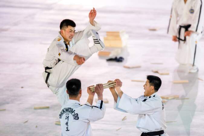 ... et démonstration de taekwondo, sport national...