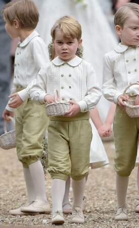 En mai 2017, George est enfant d'honneur au mariage de sa tante Pippa, la soeur de Kate Middleton.