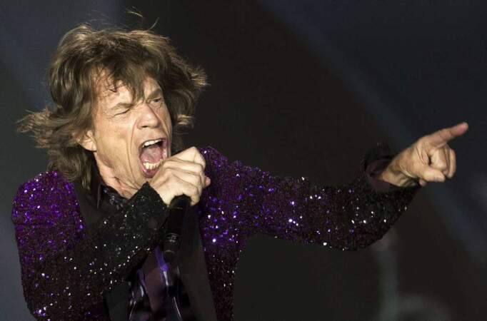 Mick Jagger pendant un concert des Rolling Stones à Tel Aviv en Israël en juin 2014