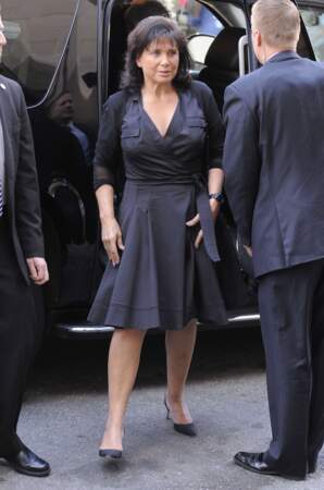 Un sans-faute pour cette robe portefeuille ! Ici, à New-York, en 2011.