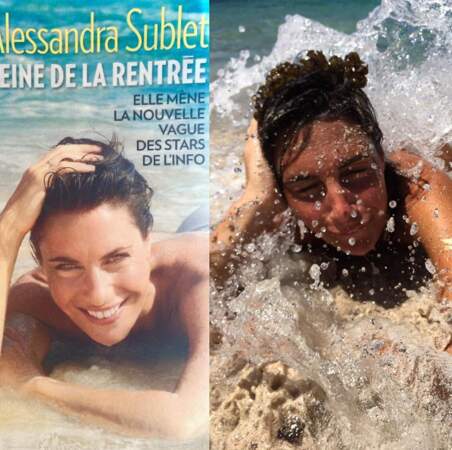Un peu d'honnêteté : Alessandra Sublet dans les magazines et Alessandra Sublet en vrai. 