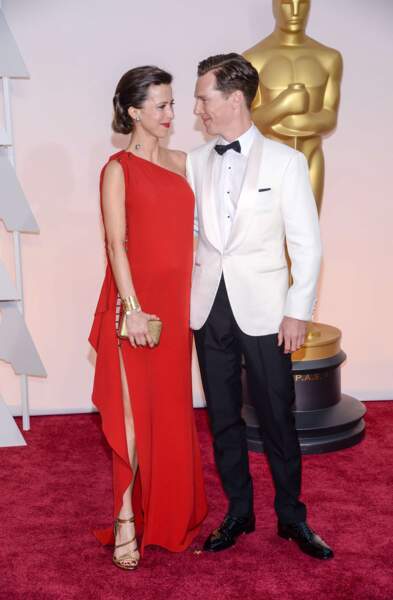 Nommé à l'Oscar du meilleur acteur, le jeune marié Benedict Cumberbatch rayonne