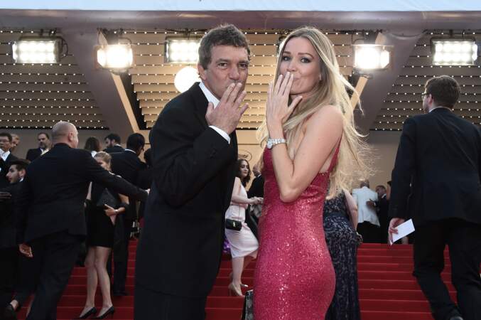 Antonio Banderas et Nicole Kempel complices sur les marches de Cannes !