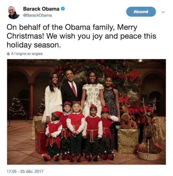 Coup de cœur pour la photo de famille de Michelle et Barack Obama