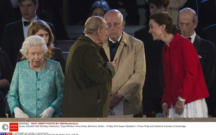 La princesse de Cambridge s'est assise aux côtés du prince Philip