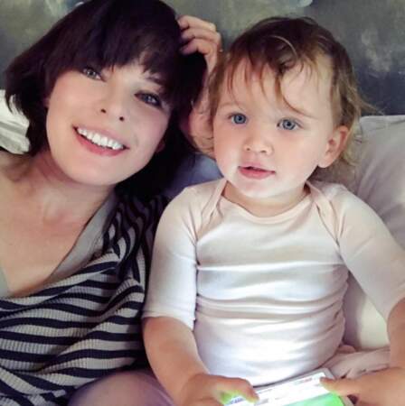 Tout aussi chou : Dashiel, 1 an et demi, fille de Milla Jovovich. 
