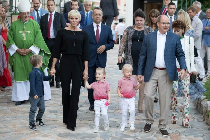 Sortie en famille pour la famille princière de Monaco ce 1er septembre, à l'occasion du pique-nique national
