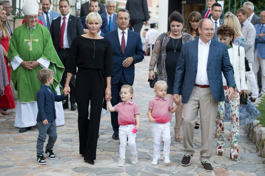 Sortie en famille pour la famille princière de Monaco ce 1er septembre, à l'occasion du pique-nique national