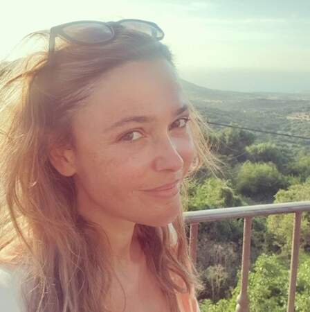 Sandrine Quétier avait une vue de rêve en Corse. 